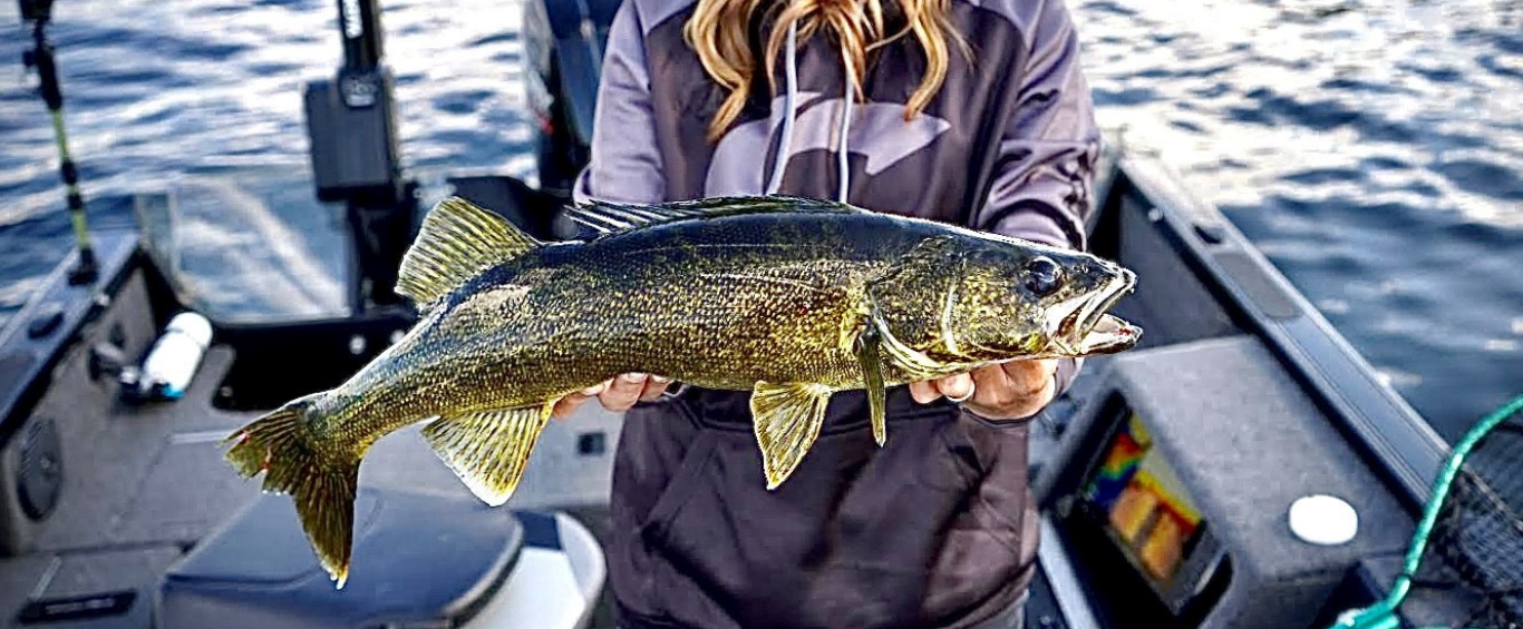 Fishing walleye on a Crestliner