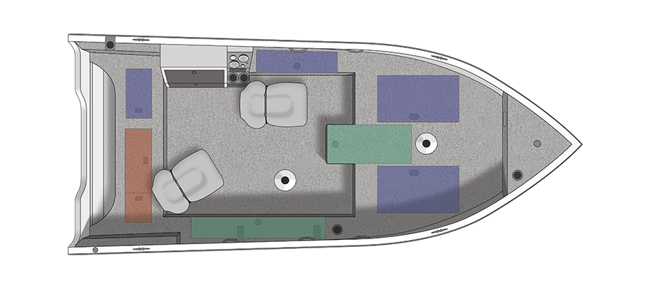 1650 Discovery Tiller Floorplan