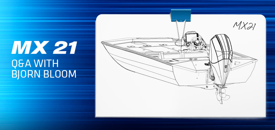 Crestliner MX-21 Bass Fishing Boat Rendering